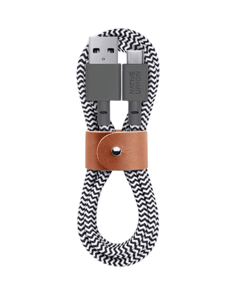 Кабель USB-A to USB-C Native Union Belt Cable Zebra (1.2 m) BELT-AC-ZEB-NP